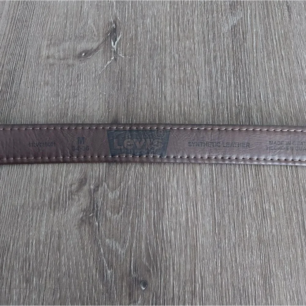Levi's Men's Brown Synthetic Leather Belt Medium 34-36